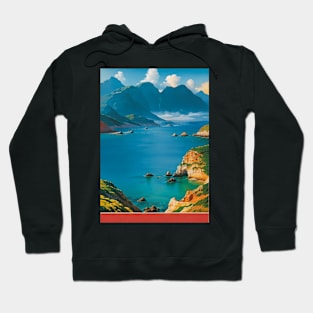 Tourism Poster Aesthetic - Coastal Beach Hoodie